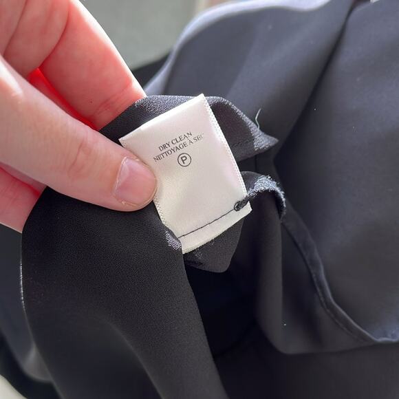 A.L.C. Mara Long Sleeve Structured Asymmetrical Hem Crepe Mini Dress - Size 10 - Picture 12 of 14